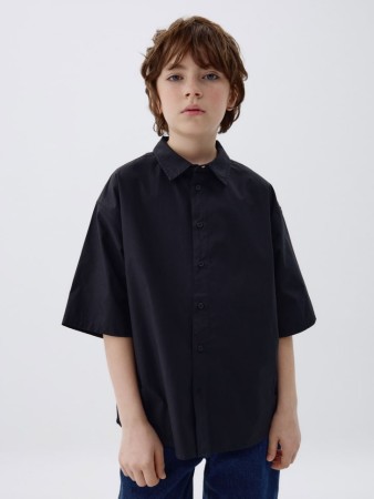 рубашка оверсайз с коротким рукавом для мальчиков - детские рубашки российские 