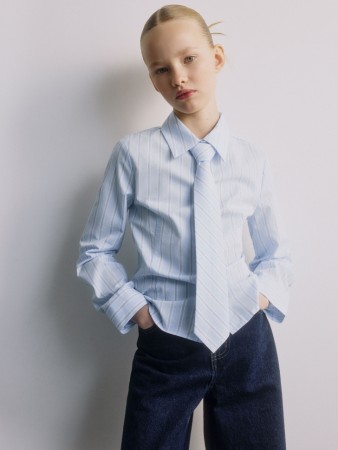 рубашка с галстуком для девочек фотография