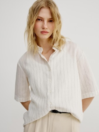 рубашка с коротким рукавом из смесовой вискозы фотография