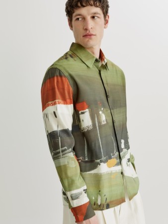 рубашка с рисунком из коллекции art people с алексеем ланцевым - мужская одежда, обувь и аксессуары морская 