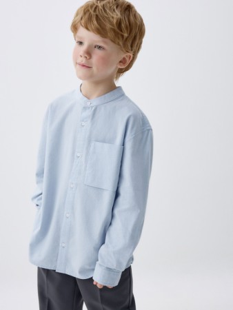 рубашка с воротником-стойкой для мальчиков - детская одежда, обувь и аксессуары для всех возрастов с воротом 