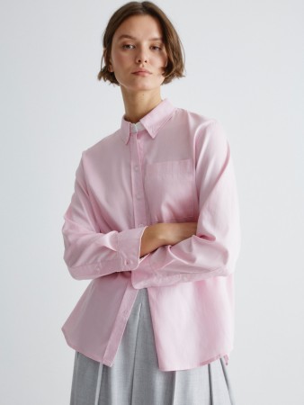 рубашка со стиркой из смесового тенселя - женские блузы и рубашки