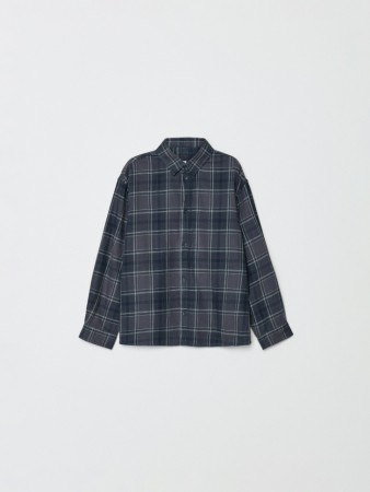 рубашка в клетку оверсайз для мальчиков - детская одежда, обувь и аксессуары удлиненная 