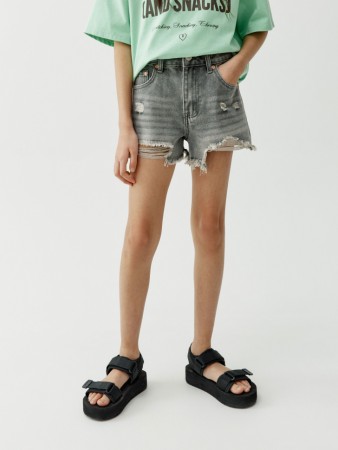 рваные джинсовые шорты для девочек - детская одежда для детей 