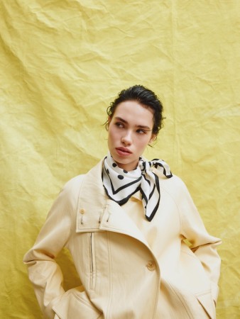 сатиновый платок с принтом в горошек - офферы в горошек 