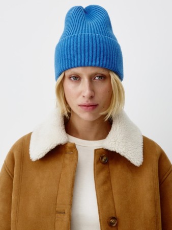 шапка-бини в рубчик - женские головные уборы для взрослых 