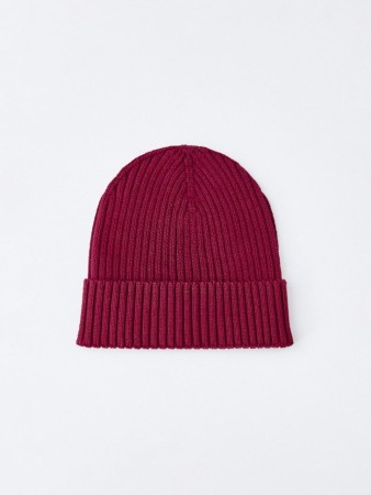 шапка-бини в рубчик - женские головные уборы