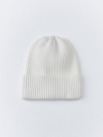 шапка-бини в рубчик - женские аксессуары вязаные 