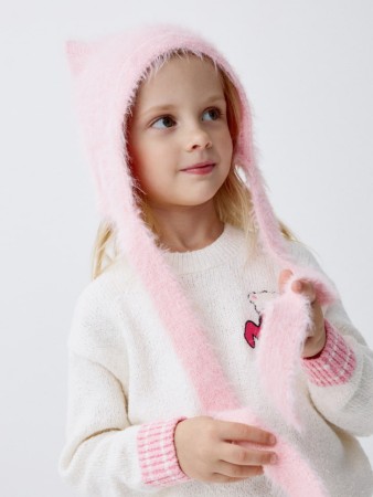 шапка-чепчик с ушками для девочек - головные уборы с ушами 