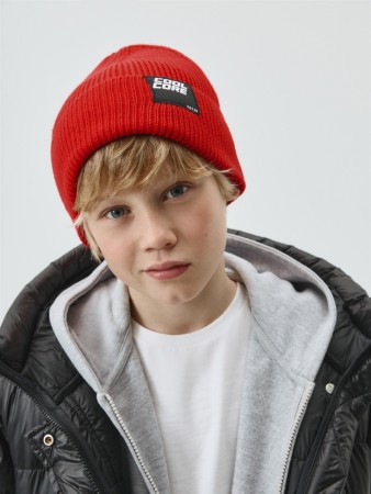 шапка из смесовой шерсти с патчем детская фотография