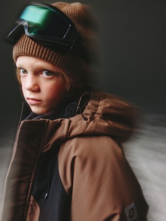 шапка с содержанием шерсти детская - аксессуары с отворотом 