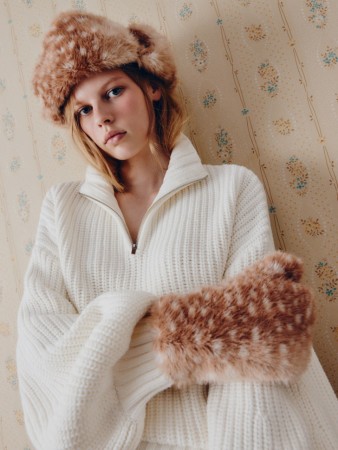 шапка-ушанка из искусственного меха из линейки sela young - женские аксессуары меховые 