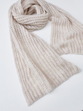 шарф крупной вязки с содержанием шерсти и мохера - аксессуары из мохера 