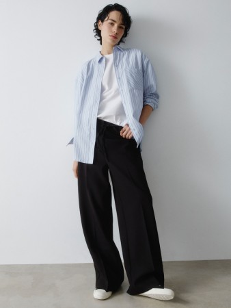 широкие брюки из костюмной ткани - женские брюки sela 