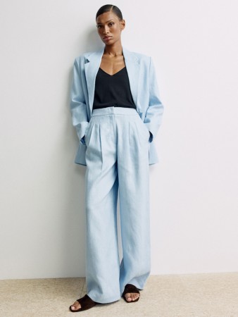 широкие брюки из льна премиум качества - женские брюки дешевые 