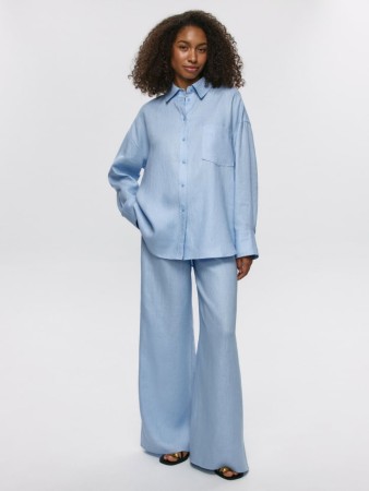 широкие брюки из муслина фотография