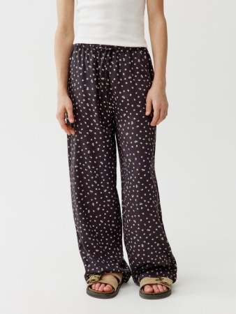 широкие брюки из сатиновой вискозы для девочек - детские брюки сатиновые 