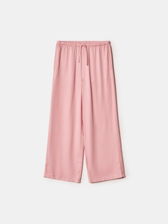 широкие брюки из сатиновой вискозы для девочек - детские брюки сатиновые 