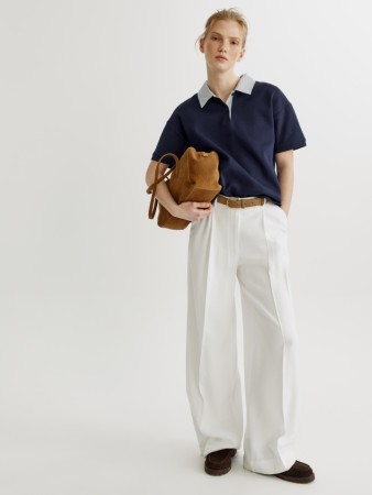 широкие брюки из смесовой вискозы фотография