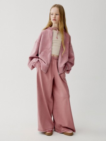 широкие брюки с эффектом стирки для девочек - детская одежда, обувь и аксессуары для всех возрастов sela 