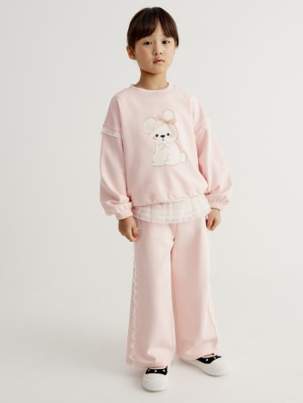 широкие брюки с кружевной баской для девочек - детская одежда, обувь и аксессуары