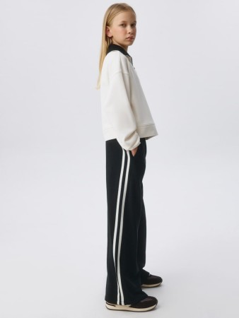 широкие брюки с лампасами для девочек - детская одежда, обувь и аксессуары на кулиске 