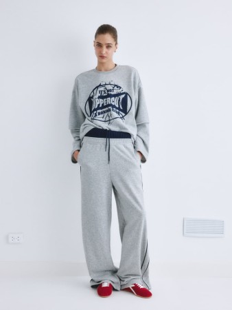 широкие брюки с лампасами из линейки  young - детские брюки спортивные 