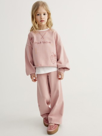 широкие брюки с вышивкой для девочек - детская одежда, обувь и аксессуары для всех возрастов недорогая 