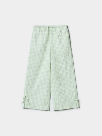 широкие брюки в клетку для девочек - детская одежда эластичная 