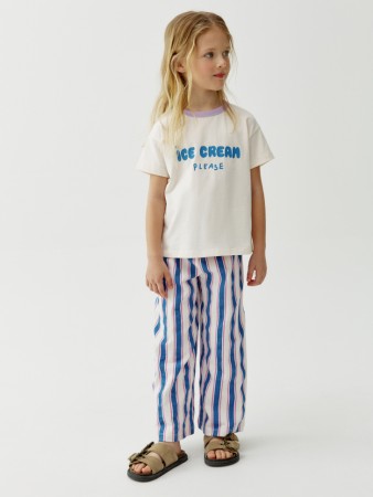 широкие брюки в полоску для девочек фотография