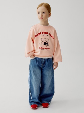 широкие джинсы с кружевной отделкой для девочек - детская одежда российская 