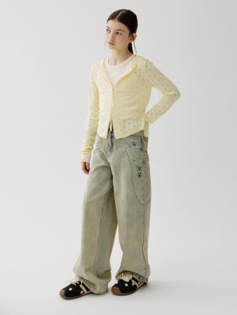 широкие джинсы с принтом для девочек - детская одежда, обувь и аксессуары для всех возрастов свободная 