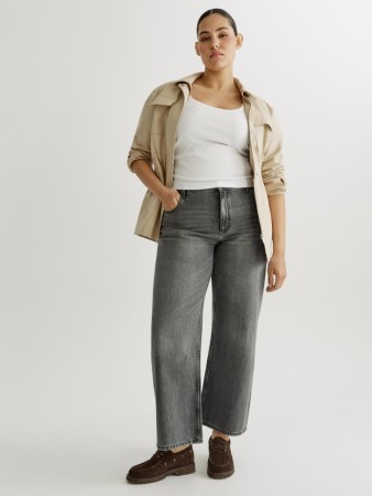 широкие джинсы с высокой посадкой - женские джинсы для взрослых 