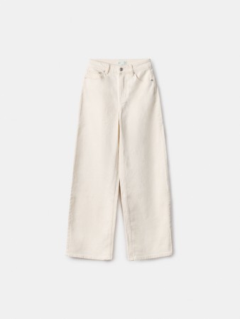 широкие джинсы с высокой посадкой фотография