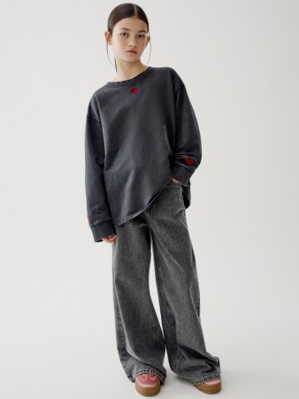 широкие джинсы со шнурком для девочек - детская одежда свободная 