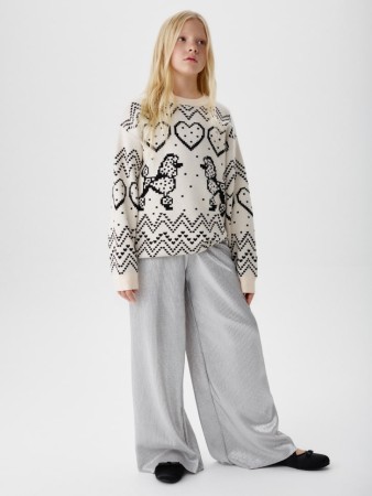 широкие плиссированные брюки для девочек фотография