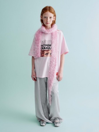 широкие плиссированные брюки для девочек фотография