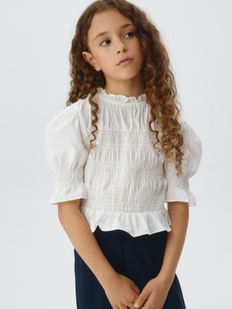 школьная блузка с резинкой для девочек фотография