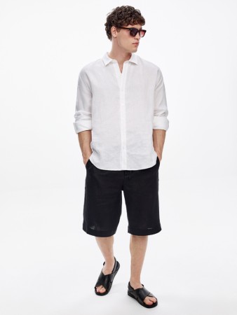 шорты из 100% премиального льна - мужская одежда, обувь и аксессуары льняная 