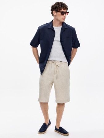 шорты из 100% премиального льна - мужская одежда, обувь и аксессуары льняная 