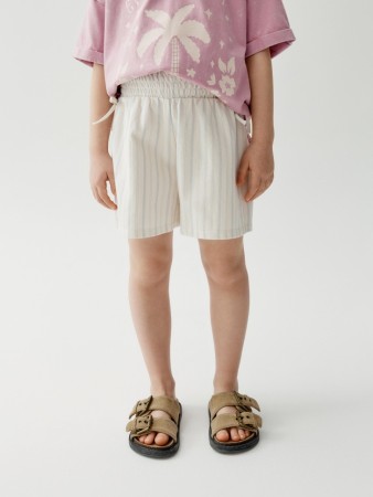 шорты из хлопка в полоску для девочек - детская одежда sela 