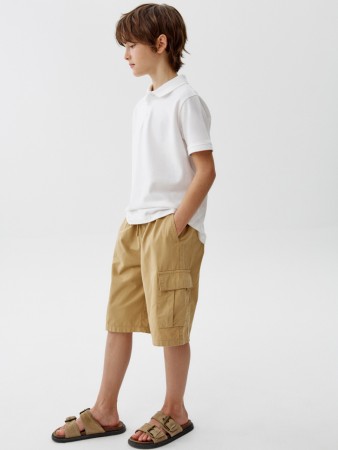 шорты-карго с объемными карманами для мальчиков фотография