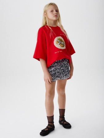 шорты с пайетками для девочек - шорты короткие 