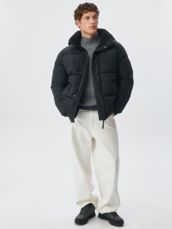 стеганая куртка оверсайз - мужская одежда, обувь и аксессуары флисовая 