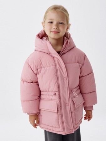 стеганая куртка с кулиской на талии для девочек - детская одежда, обувь и аксессуары на кулиске 