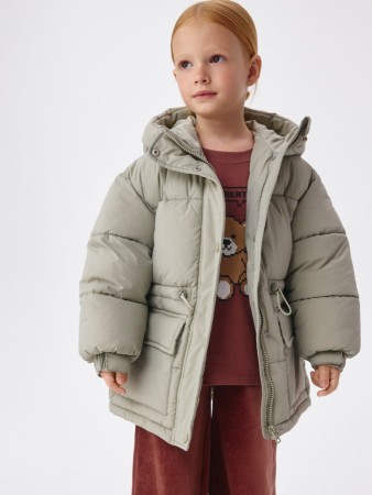 стеганая куртка с кулиской на талии для девочек - детская одежда, обувь и аксессуары для всех возрастов нейлоновая 