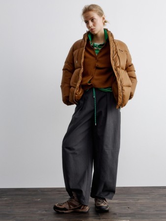 стеганая куртка с натуральным утеплителем пух-перо - женская верхняя одежда с карманами 