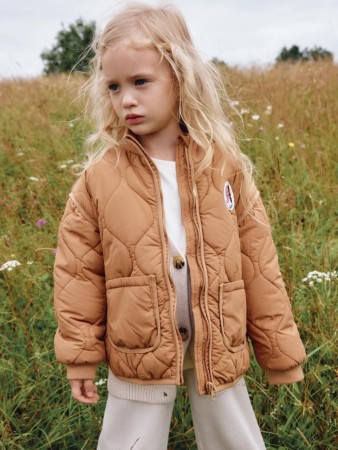 стеганая куртка с патчем для девочек - детская одежда, обувь и аксессуары синтепоновая 