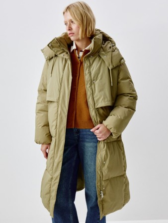 стеганое пальто с капюшоном - пальто на застежке 