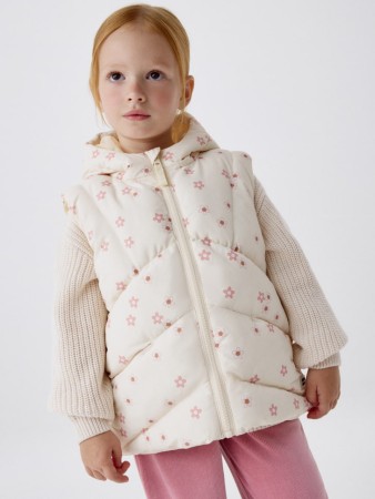 стеганый жилет с принтом для девочек - детская одежда, обувь и аксессуары пуховая 